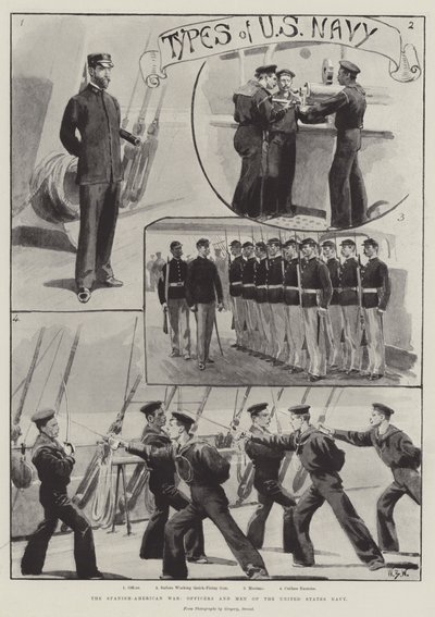 The Spanish-American War, Officers and Men of the United States Navy by William Barnes Wollen